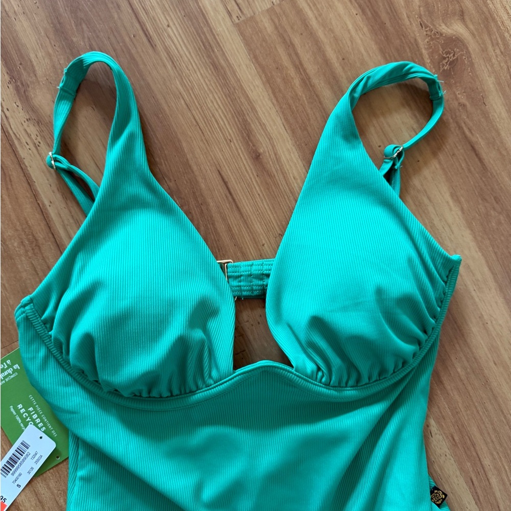 Green Ribbed Swimsuit New!